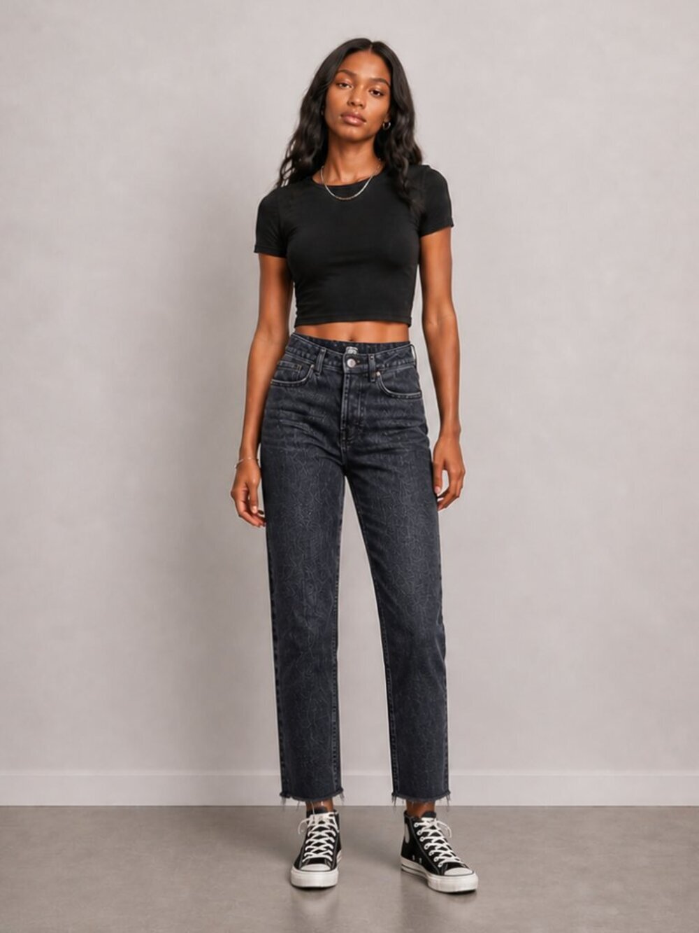 BDG Dillion High Rise Straight Leg Jeans Size 27 Black Urban Outfitters